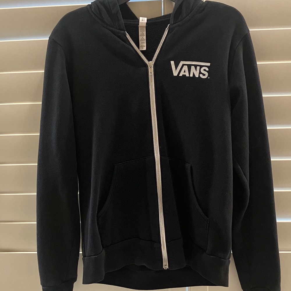 Vans Black Hoodie with White Logo